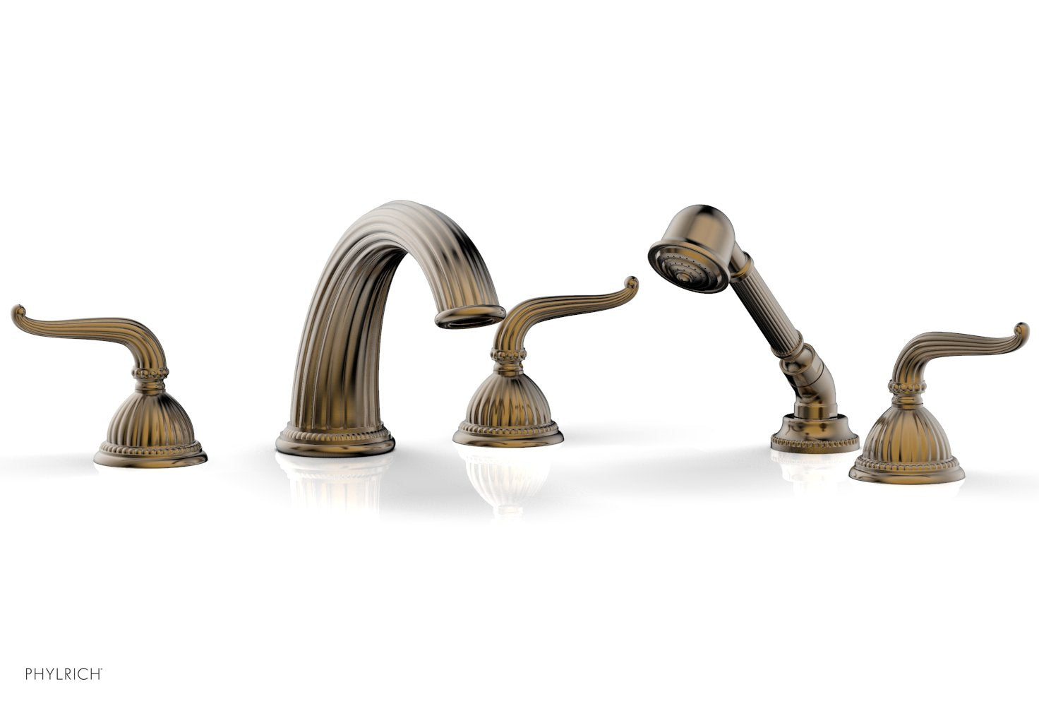 GEORGIAN & BARCELONA Deck Tub Set with Hand Shower - Lever Handles K2141P1