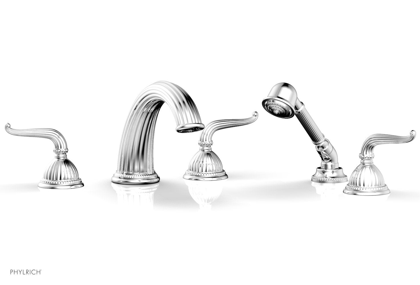 GEORGIAN & BARCELONA Deck Tub Set with Hand Shower - Lever Handles K2141P1