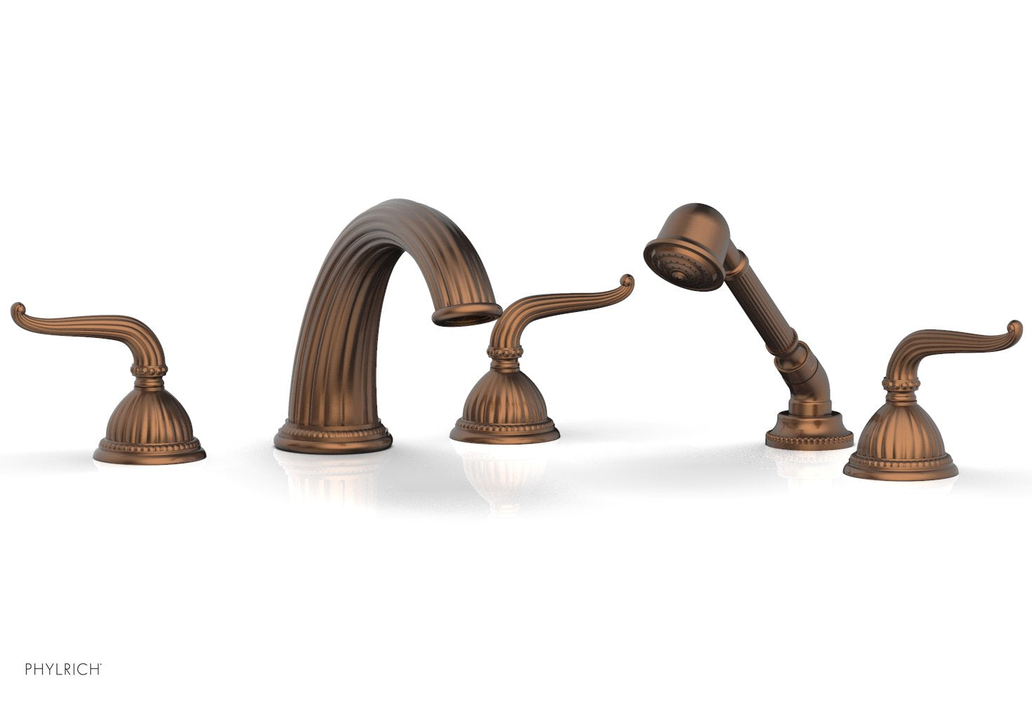 GEORGIAN & BARCELONA Deck Tub Set with Hand Shower - Lever Handles K2141P1