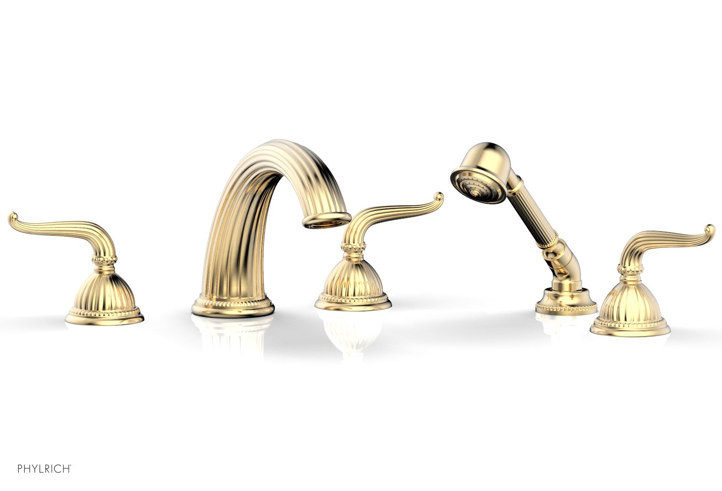 GEORGIAN & BARCELONA Deck Tub Set with Hand Shower - Lever Handles K2141P1