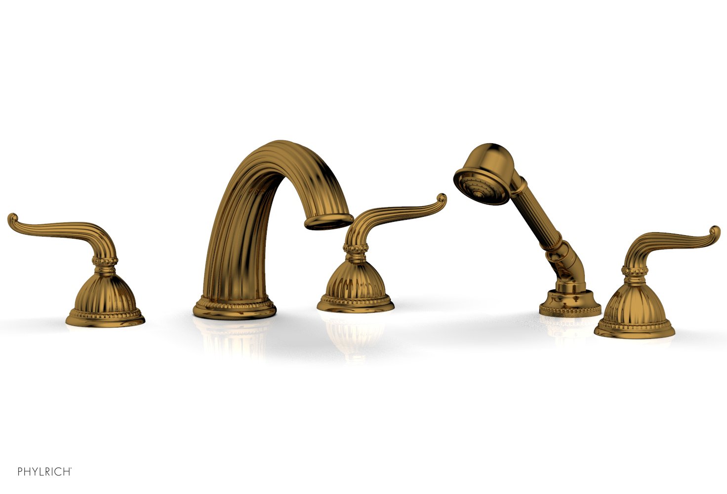 GEORGIAN & BARCELONA Deck Tub Set with Hand Shower - Lever Handles K2141P1