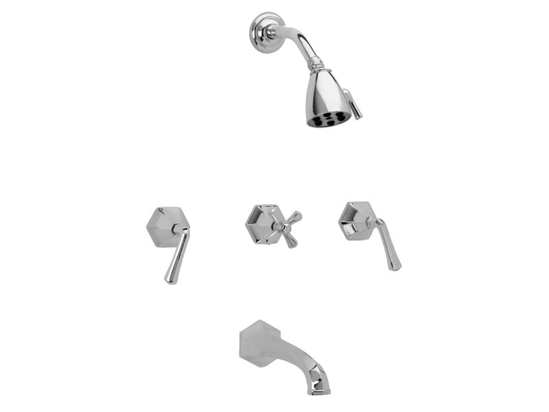 Three Handle Tub and Shower Set