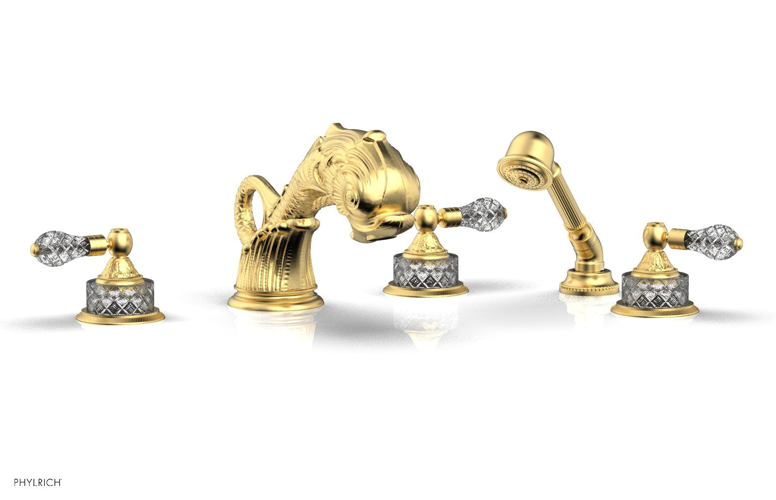 DOLPHIN Deck Tub Set with Hand Shower K2184M1