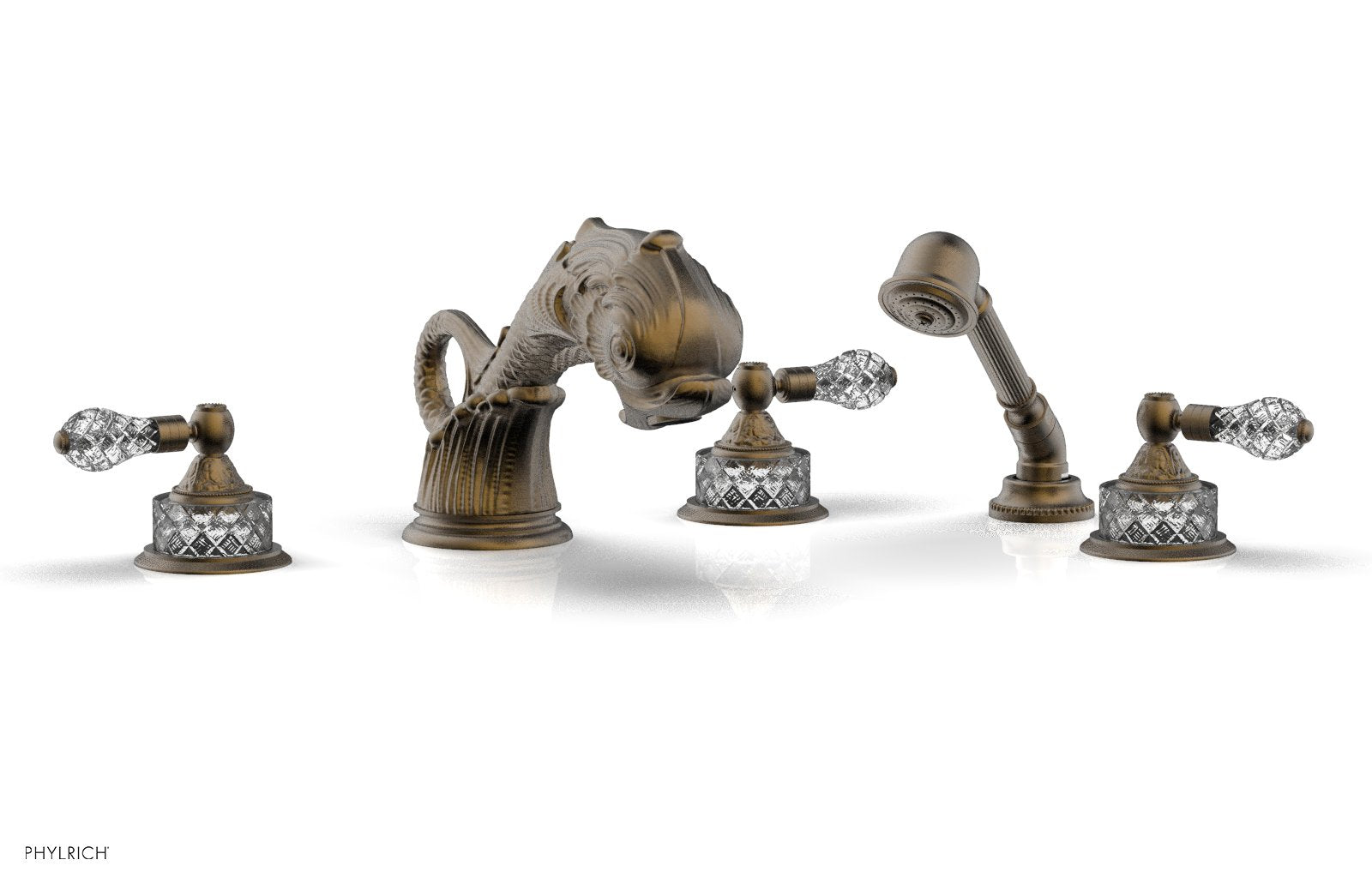 DOLPHIN Deck Tub Set with Hand Shower K2184M1