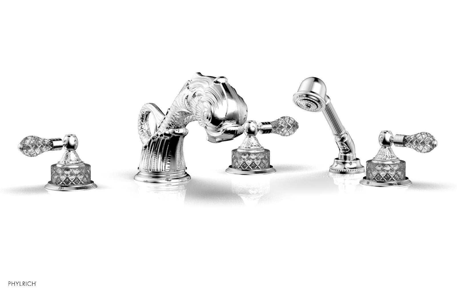 DOLPHIN Deck Tub Set with Hand Shower K2184M1