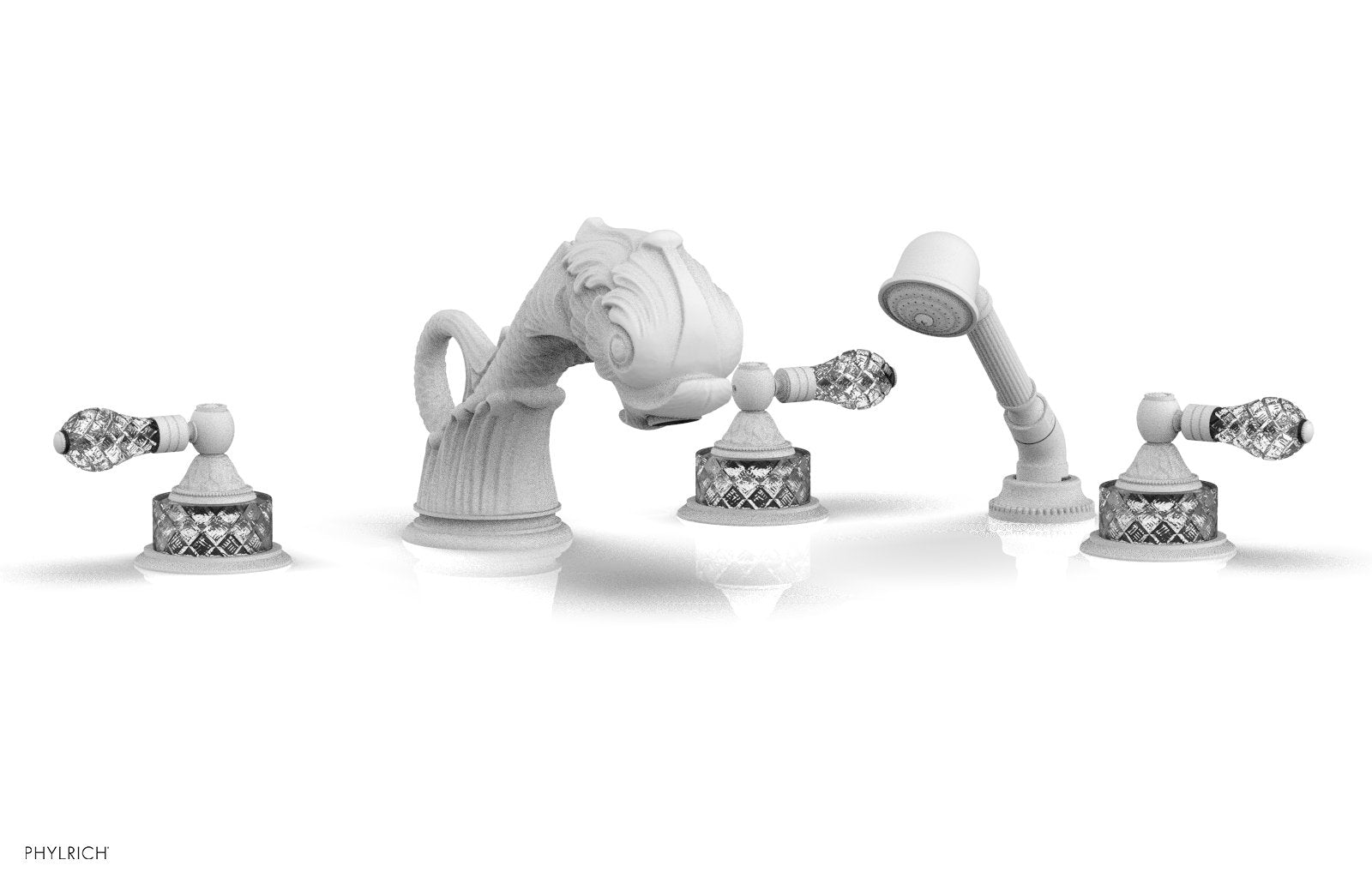 DOLPHIN Deck Tub Set with Hand Shower K2184M1