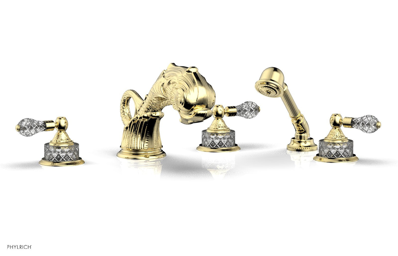 DOLPHIN Deck Tub Set with Hand Shower K2184M1