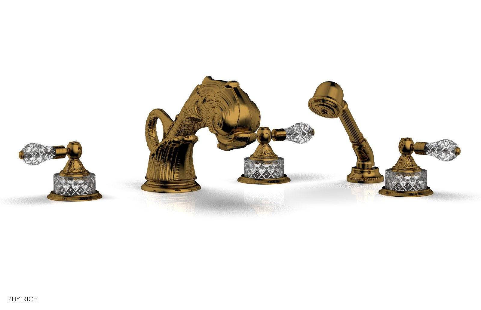 DOLPHIN Deck Tub Set with Hand Shower K2184M1