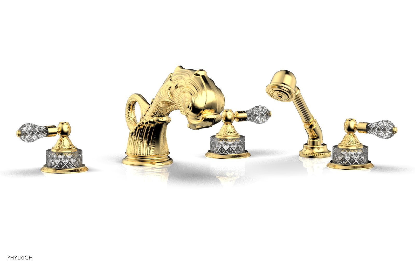 DOLPHIN Deck Tub Set with Hand Shower K2184M1