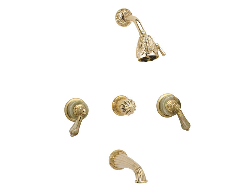 Three Handle Tub and Shower Set