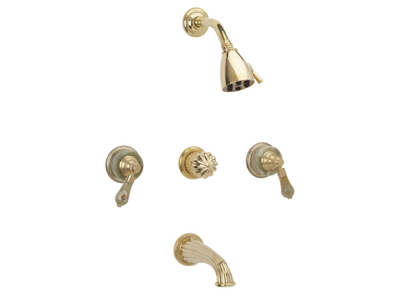 Three Handle Tub and Shower Set