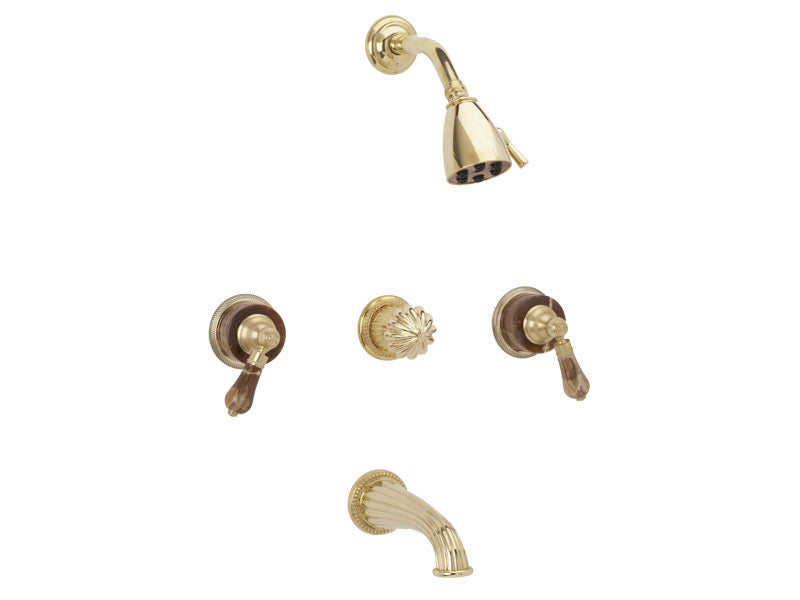 Three Handle Tub and Shower Set