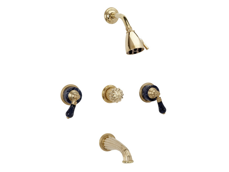 Three Handle Tub and Shower Set