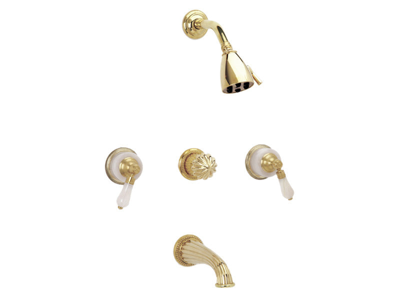 Three Handle Tub and Shower Set