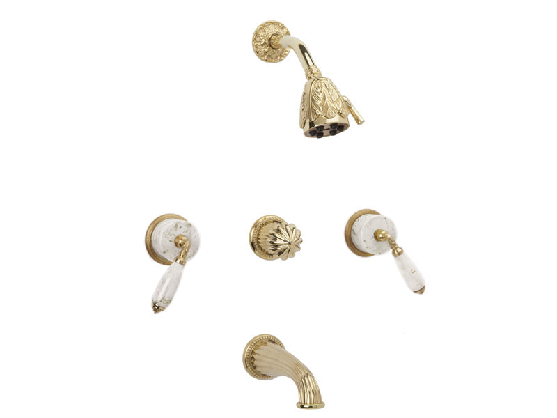 Three Handle Tub and Shower Set