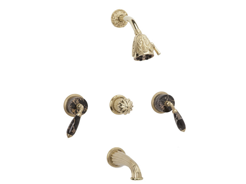 Three Handle Tub and Shower Set