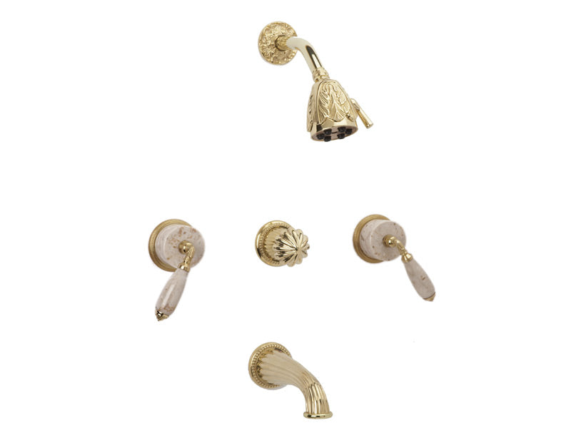 Three Handle Tub and Shower Set