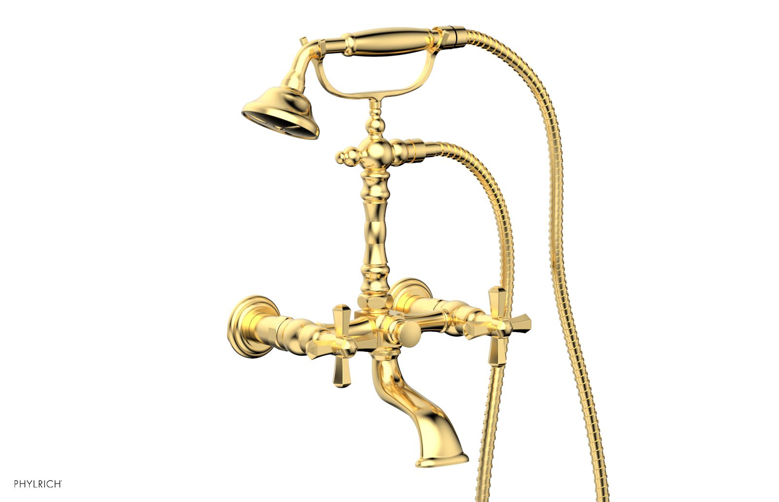 LE VERRE & LA CROSSE Exposed Tub & Hand Shower - Cross Handle K2393-26