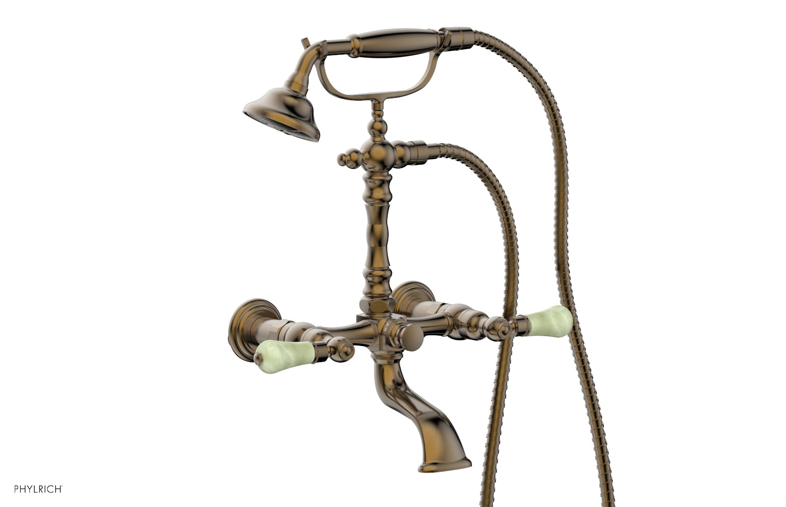REGENT Exposed Tub & Hand Shower -Green Onyx Handle K2393-30