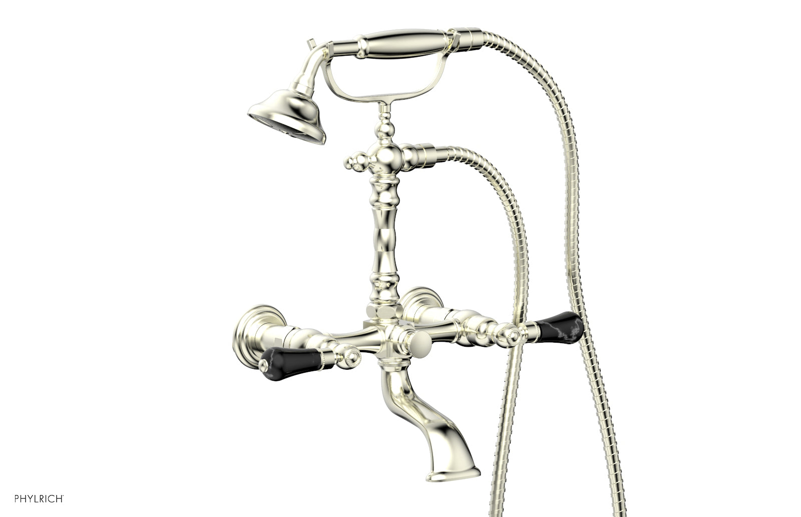 REGENT Exposed Tub & Hand Shower - Frienze Black Onyx Handle K2393-34