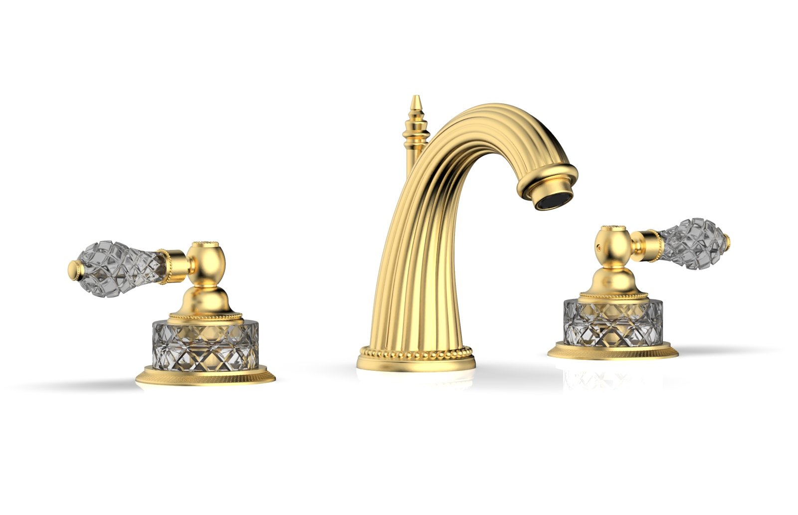 REGENT CUT CRYSTAL Widespread Faucet Cut Crystal Lever Handles K280