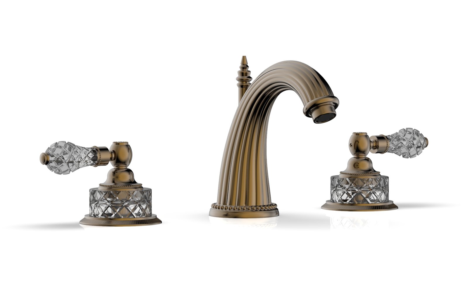 REGENT CUT CRYSTAL Widespread Faucet Cut Crystal Lever Handles K280