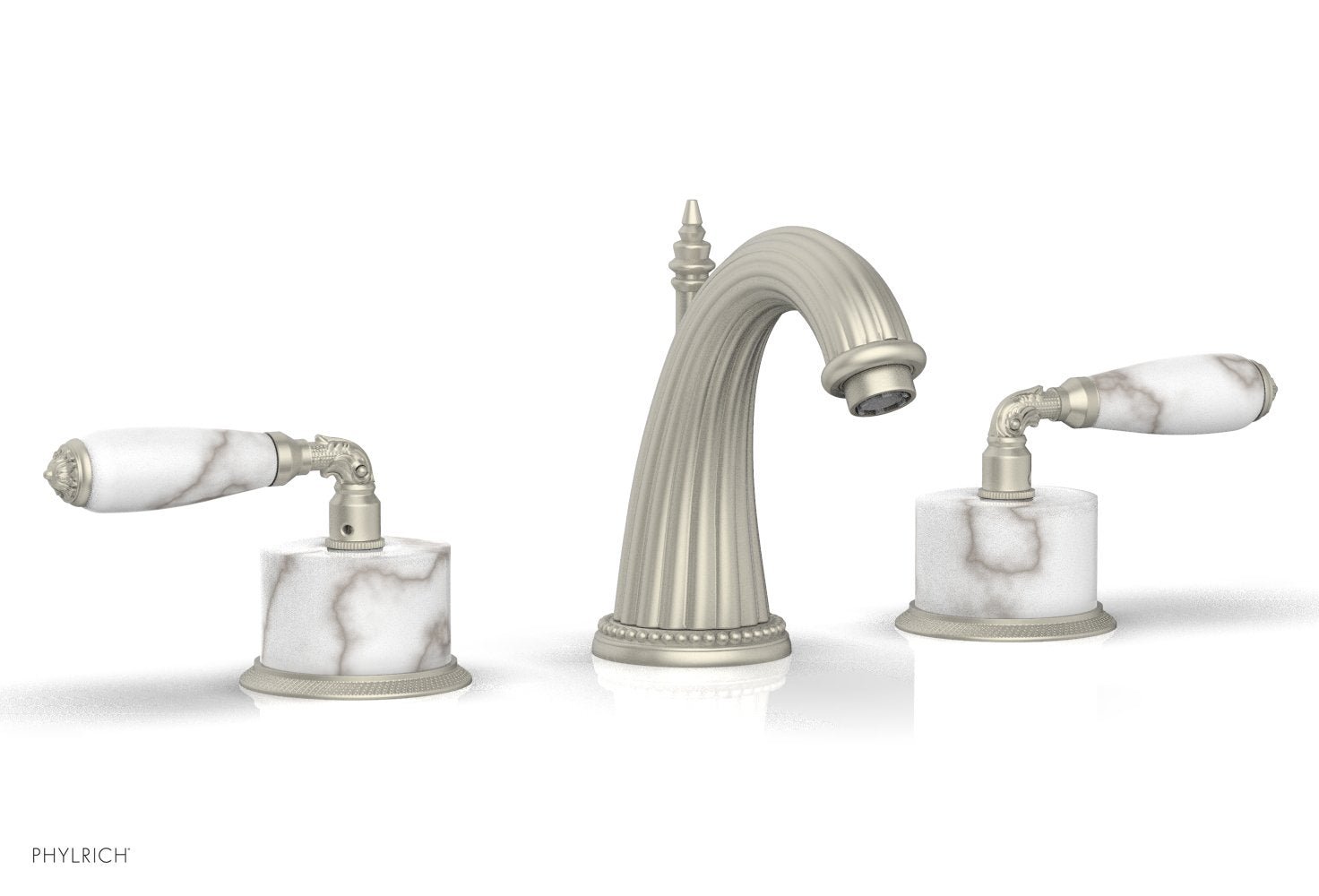 VALENCIA Widespread Faucet White Marble K338B