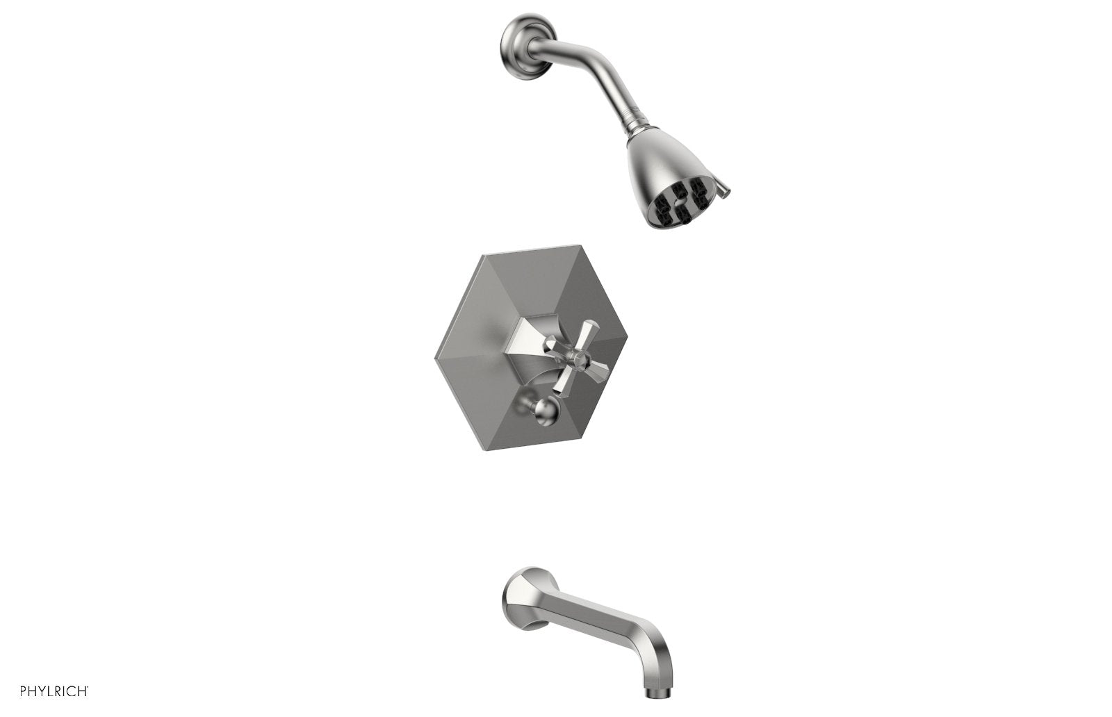 LE VERRE & LA CROSSE Pressure Balance Tub and Shower Set - Cross Handle PB2171