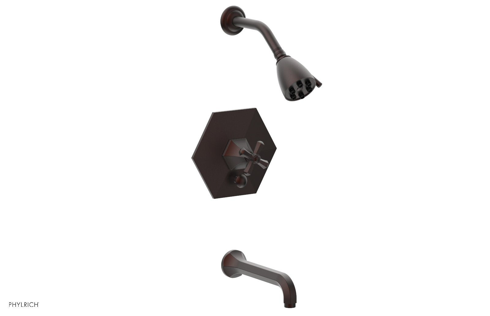 LE VERRE & LA CROSSE Pressure Balance Tub and Shower Set - Cross Handle PB2171