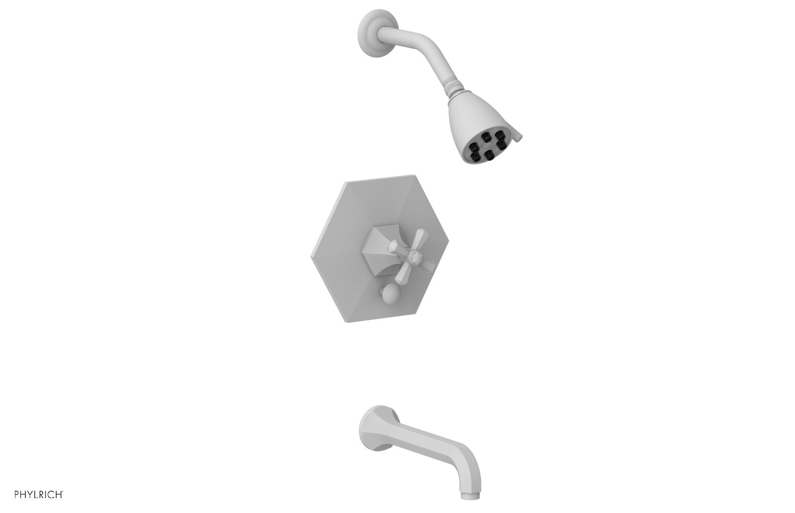 LE VERRE & LA CROSSE Pressure Balance Tub and Shower Set - Cross Handle PB2171