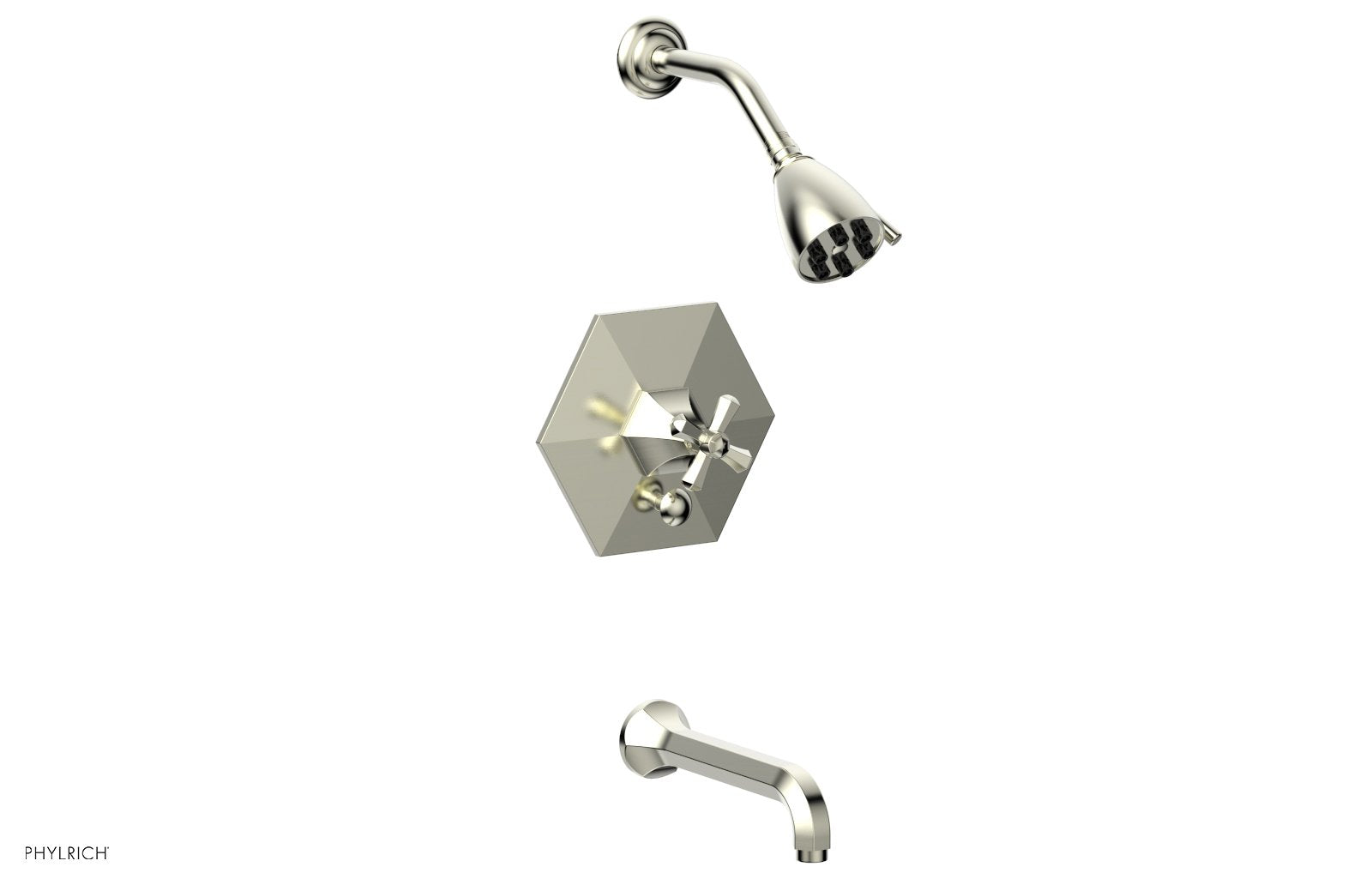 LE VERRE & LA CROSSE Pressure Balance Tub and Shower Set - Cross Handle PB2171