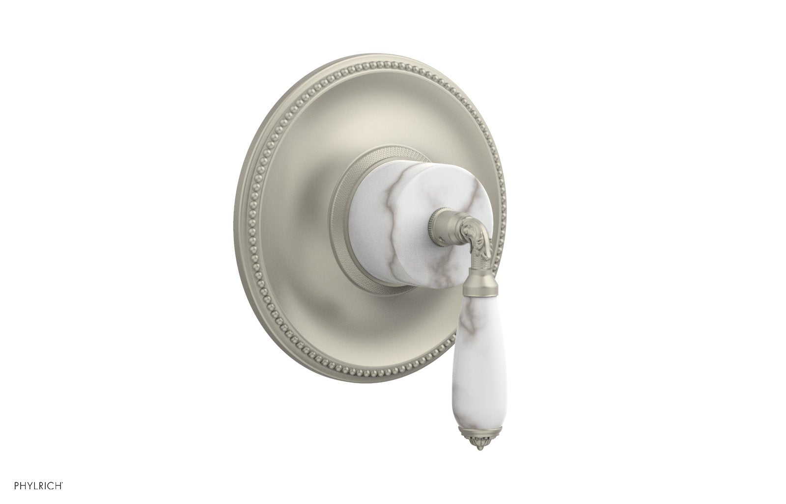 VALENCIA - Thermostatic Shower Trim, White Marble Lever Handle TH338B
