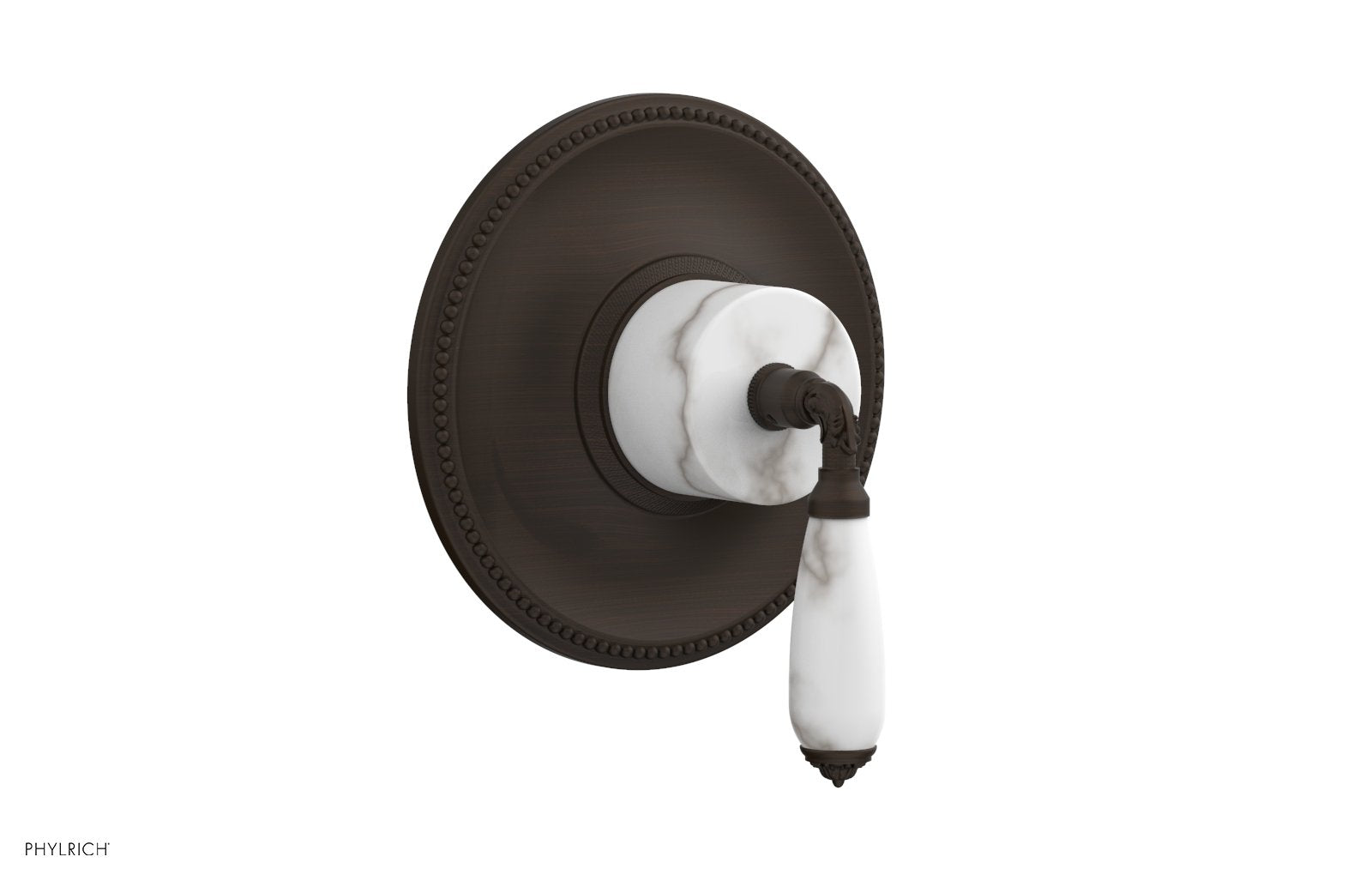 VALENCIA - Thermostatic Shower Trim, White Marble Lever Handle TH338B