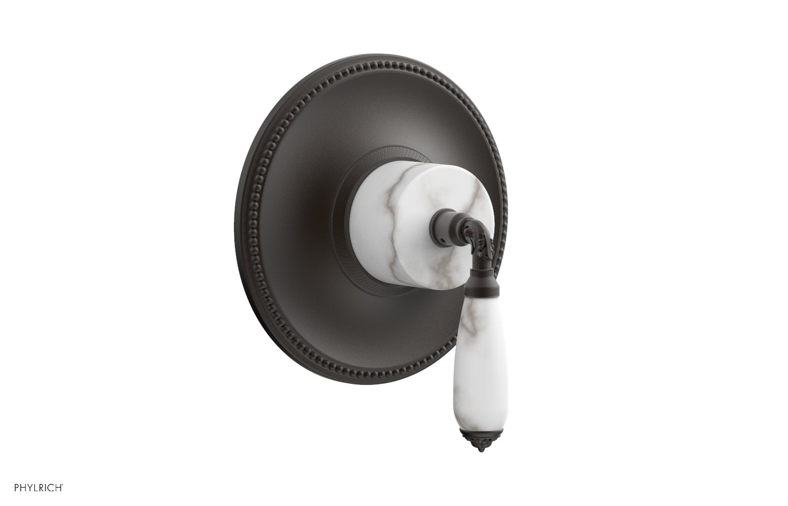 VALENCIA - Thermostatic Shower Trim, White Marble Lever Handle TH338B