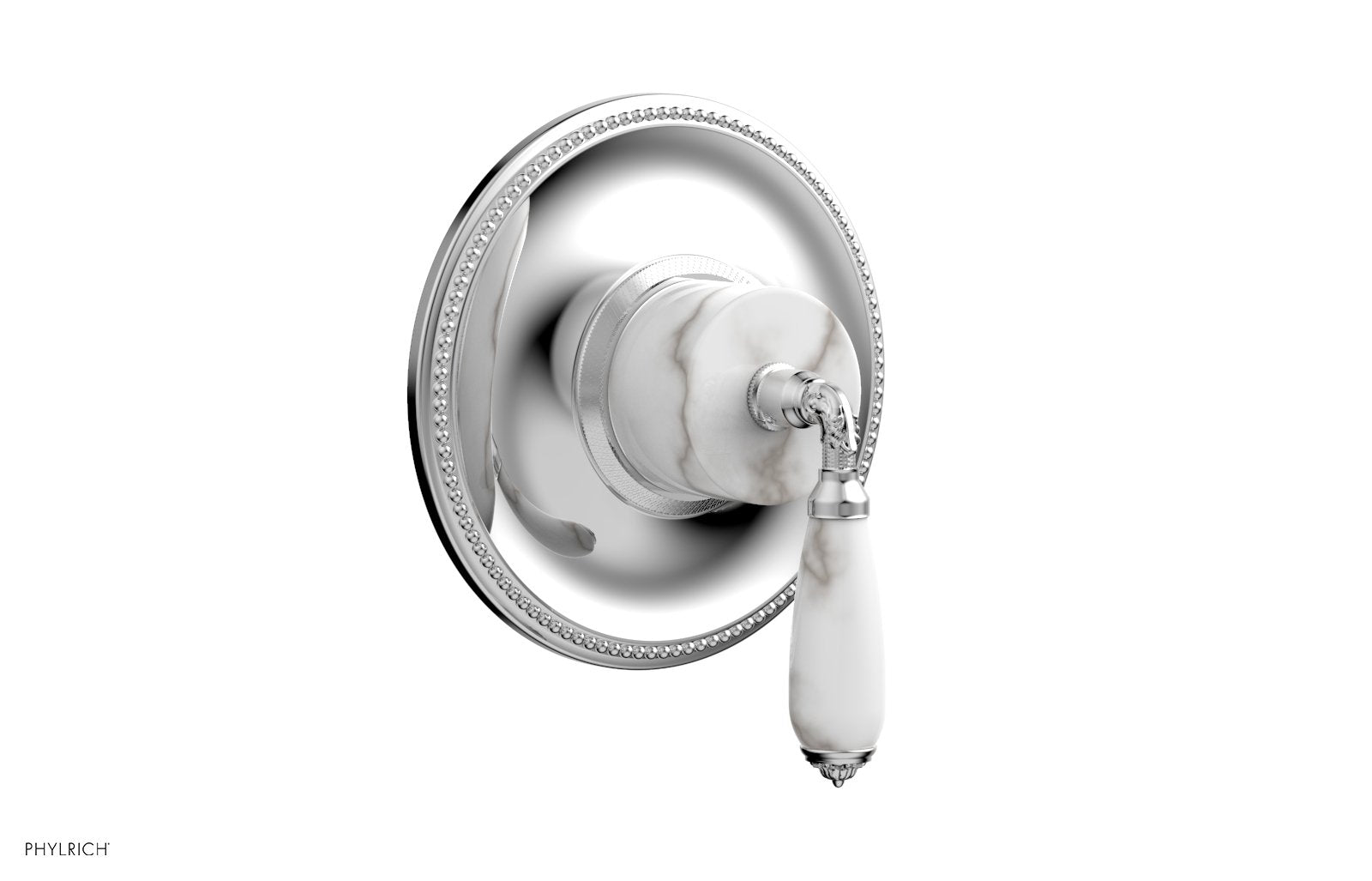 VALENCIA - Thermostatic Shower Trim, White Marble Lever Handle TH338B