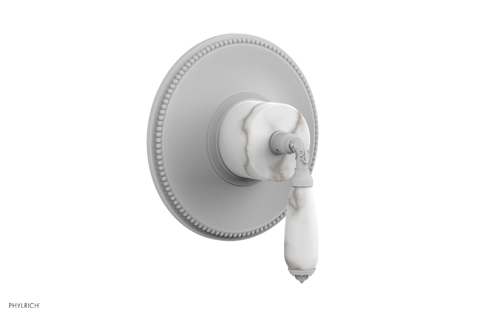 VALENCIA - Thermostatic Shower Trim, White Marble Lever Handle TH338B