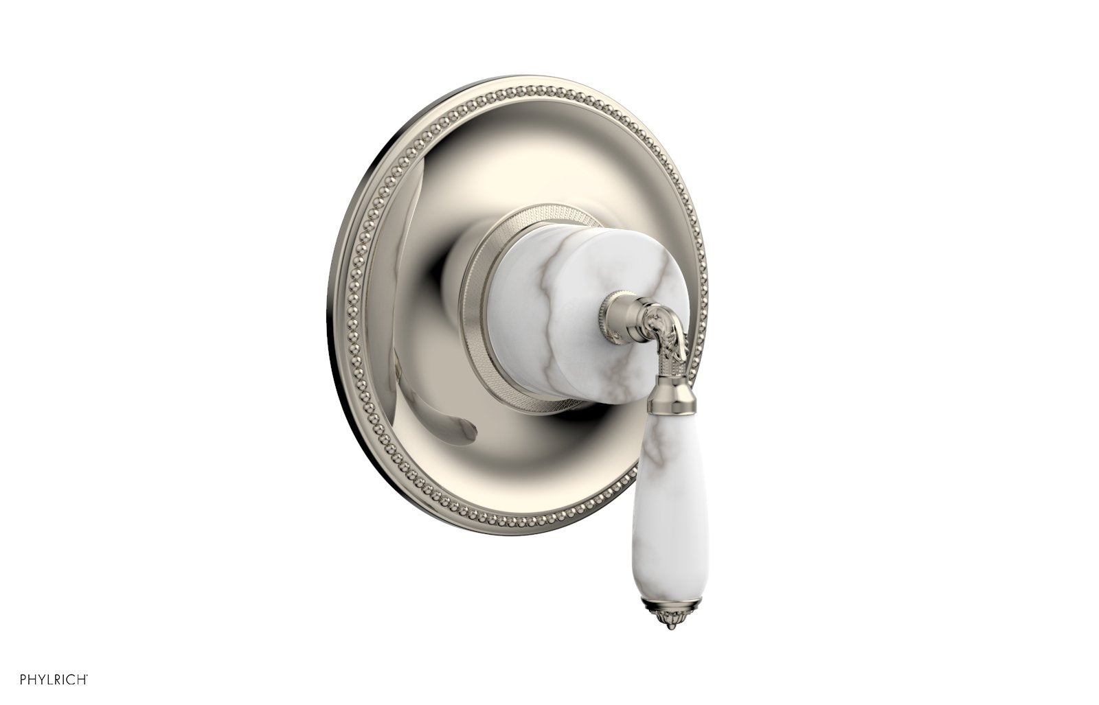 VALENCIA - Thermostatic Shower Trim, White Marble Lever Handle TH338B