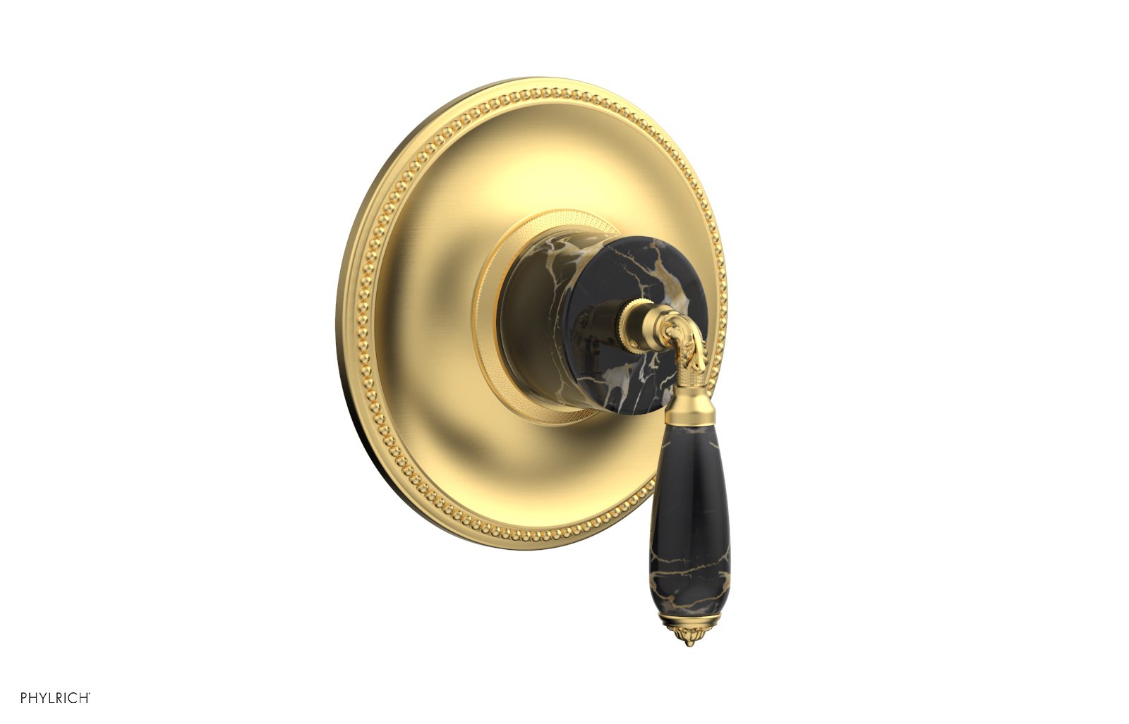 VALENCIA - Thermostatic Shower Trim, Black Marble Lever Handle TH338C