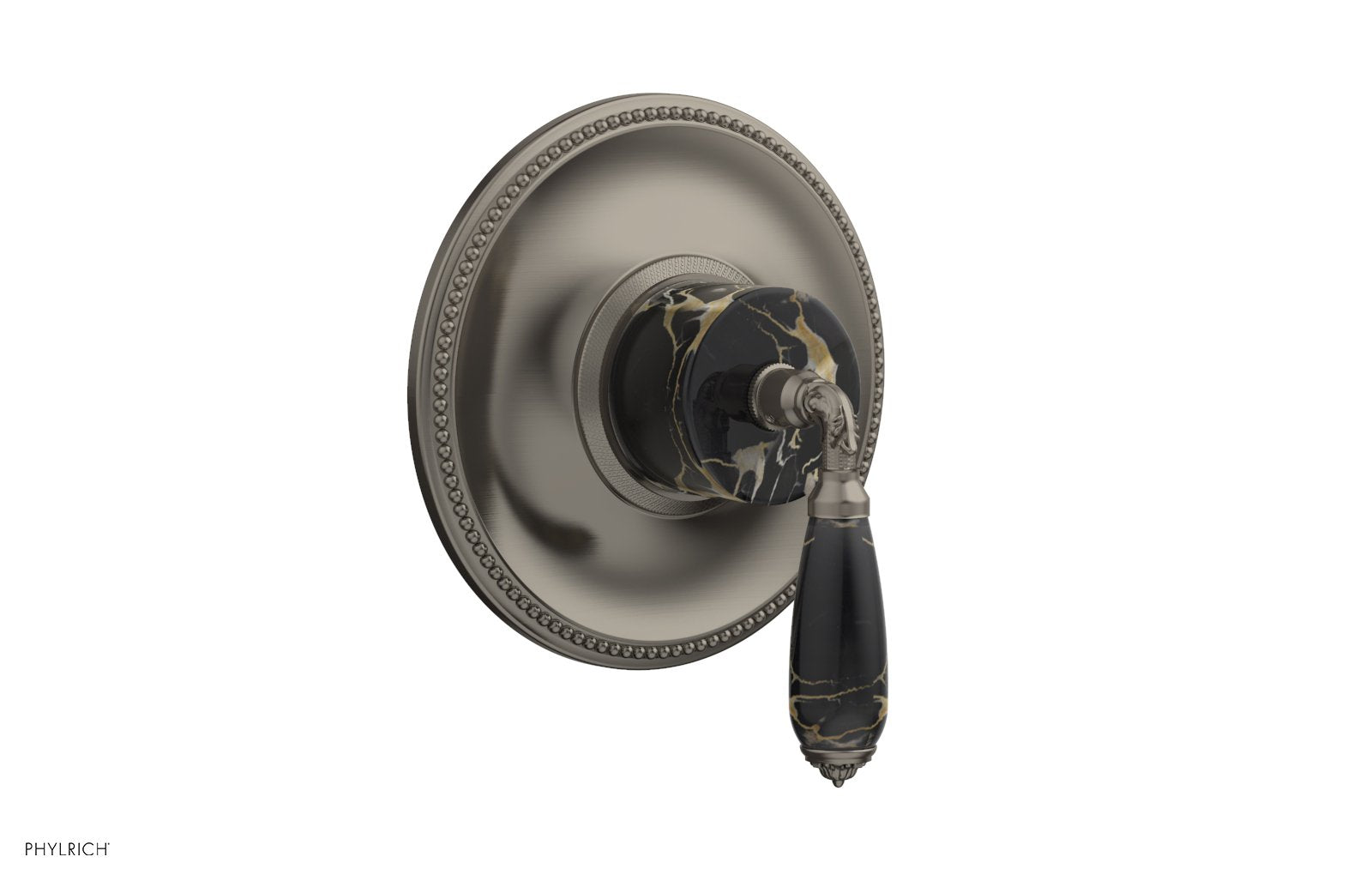 VALENCIA - Thermostatic Shower Trim, Black Marble Lever Handle TH338C