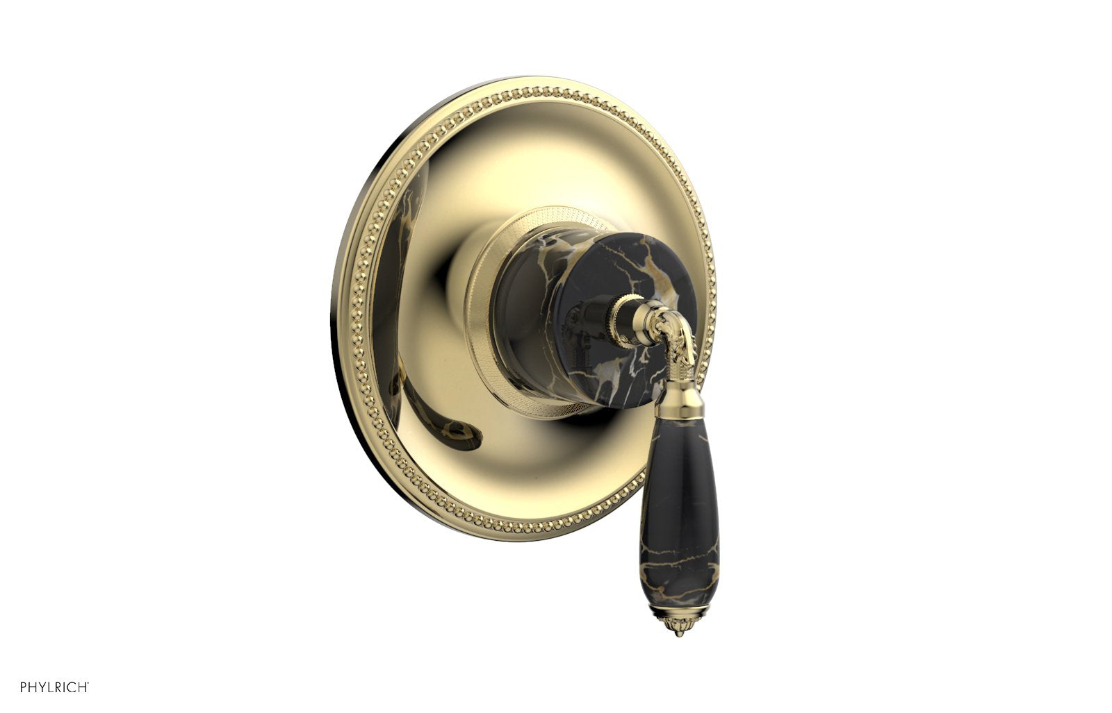 VALENCIA - Thermostatic Shower Trim, Black Marble Lever Handle TH338C