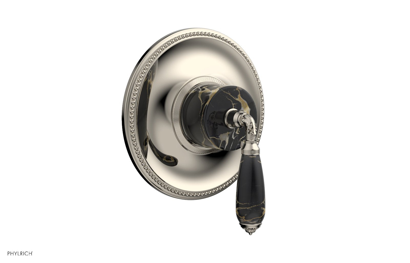 VALENCIA - Thermostatic Shower Trim, Black Marble Lever Handle TH338C