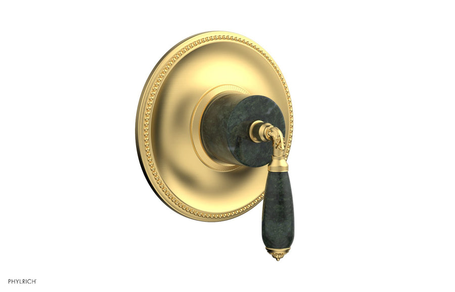 VALENCIA - Thermostatic Shower Trim, Green Marble Lever Handle TH338F