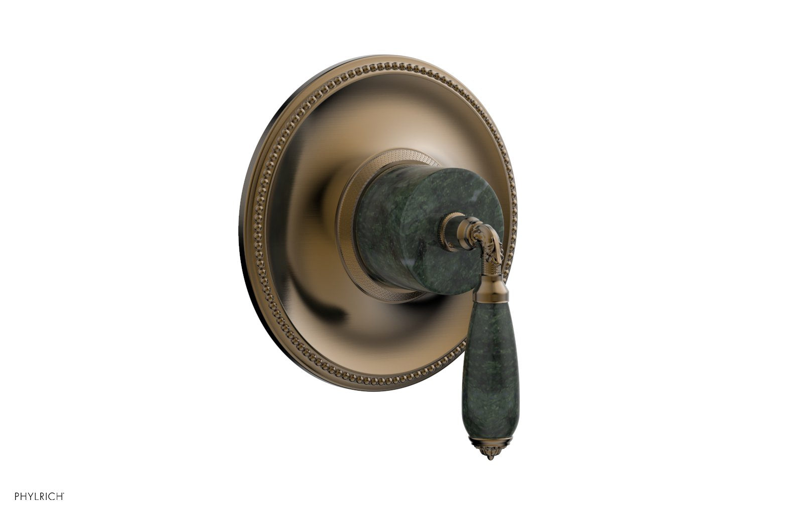 VALENCIA - Thermostatic Shower Trim, Green Marble Lever Handle TH338F