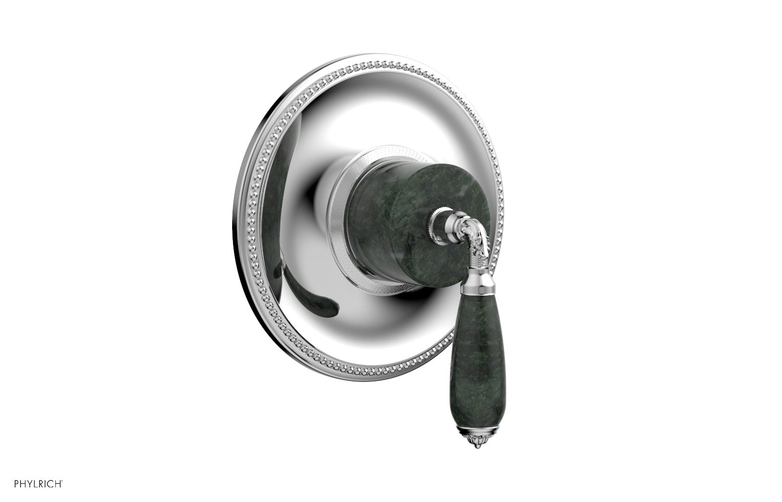 VALENCIA - Thermostatic Shower Trim, Green Marble Lever Handle TH338F