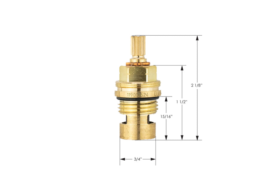20 Point Stem Hot 1/2" Replacement Cartridge (Years 1990-2000) - Hot VB1001HNL